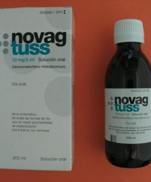 Novag tuss 10 mg/5 ml - Calma la tos seca e irritativa, también llamada tos de perro. Válido también para la tos nerviosa.