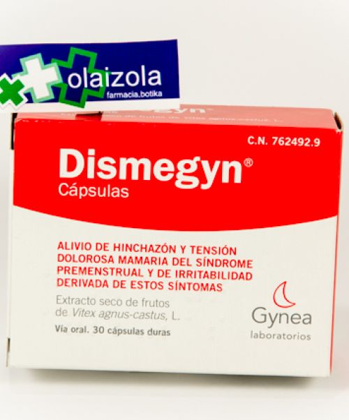 Dismegyn 4mg - Son unas cápsulas para la hinchazón y la tensión mamaria causadas por el síndrome premenstrual