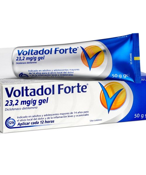 Voltadol Forte 23,2 mg/g - Gel que alivia el dolor y las molestias oseas y musculares leves producidas por golpes o contusiones.