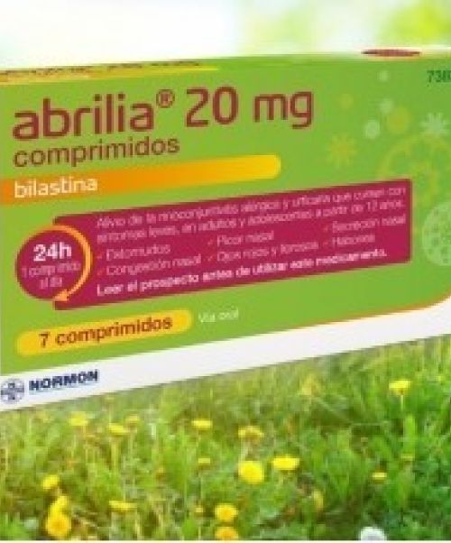 Abrilia 20 mg - Comprimidos para tratar diferentes síntomas derivados de la alergia, como lagrimeo, moqueo, congestión y estornudos.