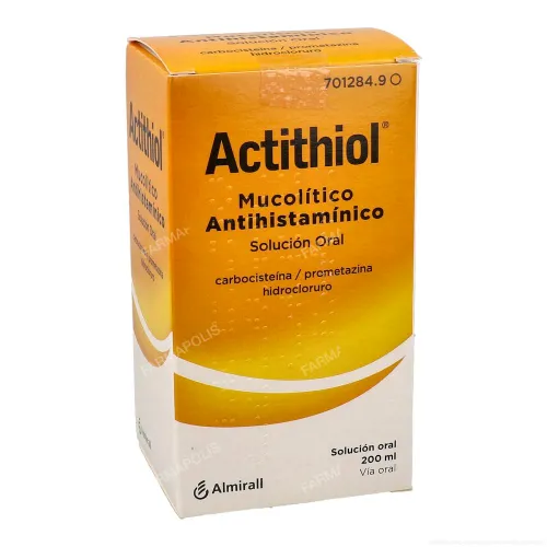  - Expectorante y mucolitoco. Es un jarabe a base de carbocisteína y prometazina, expectorante y mucolítico. 