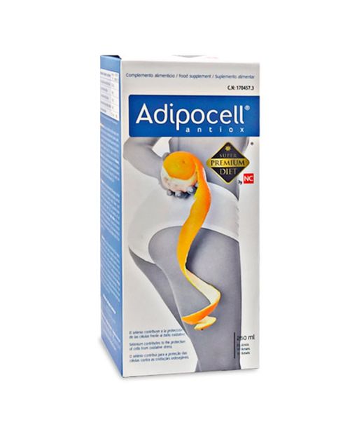 Adipocell - Antioxidante gracias al extracto de olivo. Su efecto antioxidante se ve reforzado por su contenido en selenio, un mineral muy antioxidante. Posee propiedades drenantes.