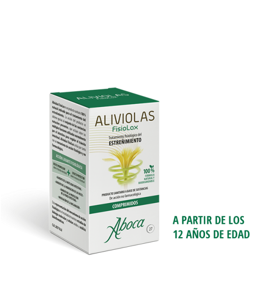 Aliviolas Fisiolax - Laxante. Mejora tu tránsito intestinal al mismo tiempo que eliminas los molestos gases.