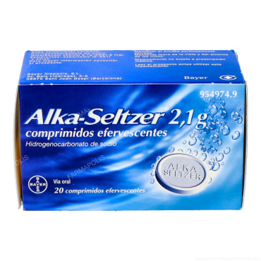  - Antiácido a base de bicarbonato de sodio que actúa modificando el pH o acidez del estómago. Alivia patologías como acidez, gastritis, úlcera, dispepsia o reflujo.