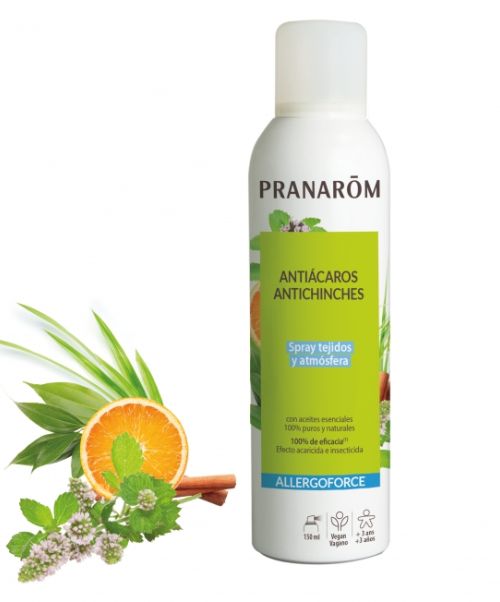 Allergoforce Spray Antiácaros y Antichinches - Mata ácaros y chinches con un efecto residual que dura hasta un mes.<br>
