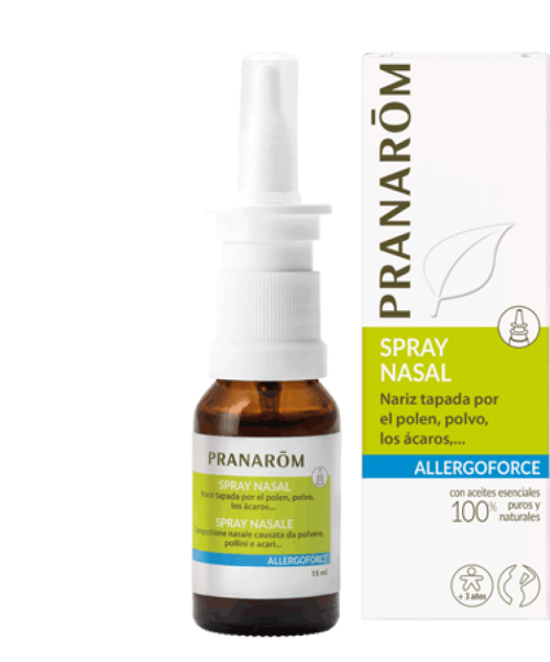 Allergoforce Spray Nasal  - Descongestionante en procesos alérgicos. Solución hipertónica con aceites esenciales antihistamínicos y descongestionantes para pulverización nasal. Tratamiento sistemático de la congestión nasal.