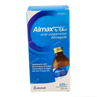  - Es un jarabe antiácido a base de sales de aluminio y magnesio que sirve para  tratar los procesos que cursen con acidez como gastritis, úlcera, dispepsia o reflujo. 
