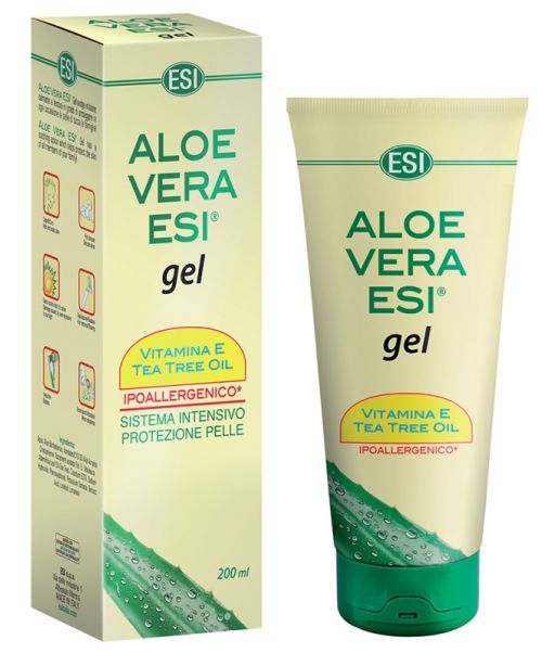Aloe Vera ESI - Gel hipoalergénico con vitamina E y árbol de té que desarrolla una acción calmante y lenitiva capaz de proteger de cualquier circunstancia cualquier tipo de piel.