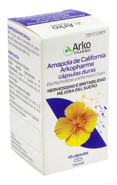 Amapola de california arkopharma 300mg Amapola de california arkopharma 300mg