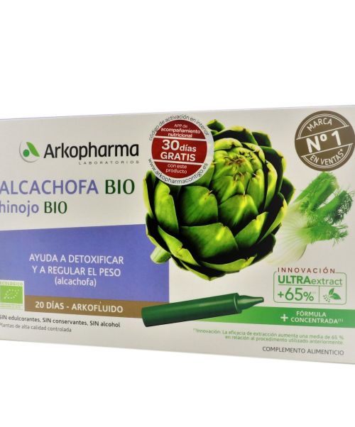 Arko Alcachofa e Hinojo  - Depura el organismo y ayuda a la digestión.  Es un complemento alimenticio a base de extractos de hinojo y alcachofa.