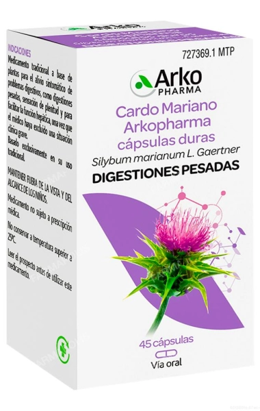 Arkocápsulas cardo mariano 300 mg