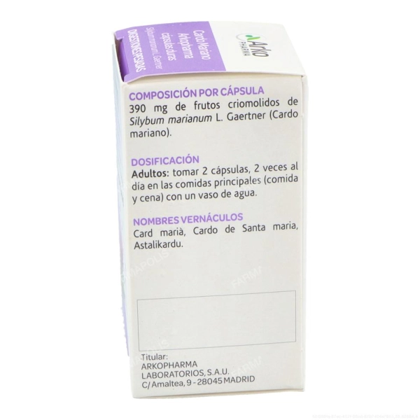 Arkocápsulas cardo mariano 300 mg