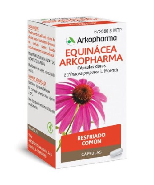 Arkocápsulas echinacea (250 mg) - Fortalece el sistema inmunitario y aumentar las defensas. Previniendo así los catarros, las gripes y los resfriados. 
