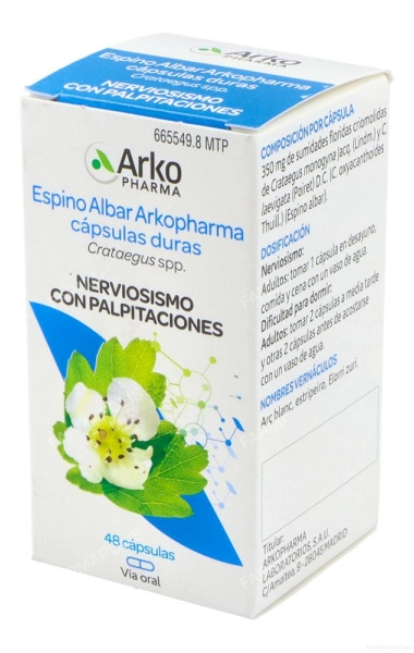 Arkocápsulas espino albar 350mg