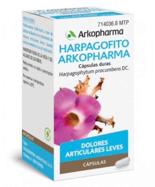 Arkocápsulas harpagofito (435 mg) - Son unas cápsulas para tratar los dolores osteomusculares.