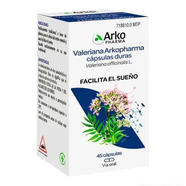  - Cápsulas a base de valeriana con efecto relajante para tratar los estados temporales de nerviosismo, estrés e insomnio.