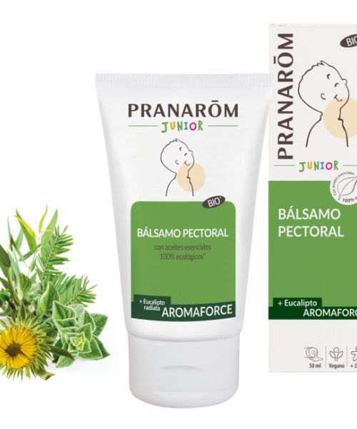 Aromaforce Bálsamo Pectoral Junior -  Bálsamo expectorante, antiviral e inmunoestimulante para las afecciones respiratorias.