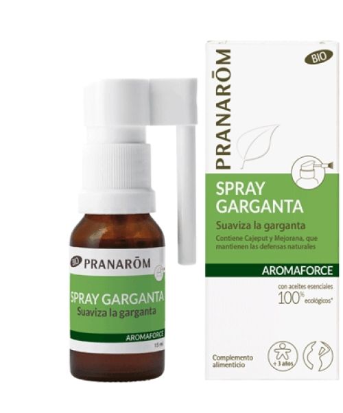 Aromaforce Spray Garganta - Calman el dolor de garganta. Analgésico, antiséptico y antiinflamatorio. Las pastillas mas fuertes y que mejor funcionan para dolor y principio de infección en la farmacia.