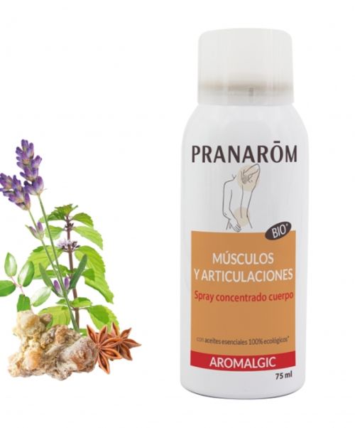 Aromalgic Articulaciones  Spray - Relajante muscular, contracturas, lumbagos, dolores musculares... Está creado a base de aceites esenciales y ayuda a aliviar el dolor de las articulaciones, reduce la inflamación y ayuda a su recuperación