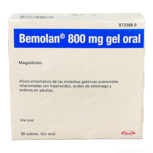 Bemolan 800 mg en gel