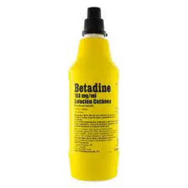  - Solución que se utiliza para desinfectar pequeñas heridas, cortes superficiales de la piel y quemaduras leves.