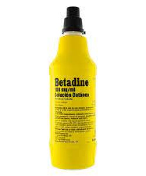 Betadine 100 mg/ml - Solución que se utiliza para desinfectar pequeñas heridas, cortes superficiales de la piel y quemaduras leves.