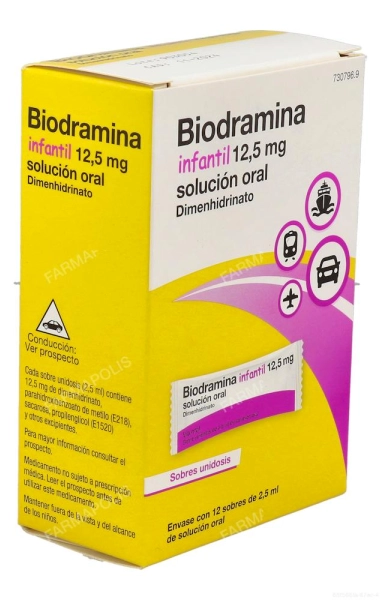 Biodramina infantil 12.5mg