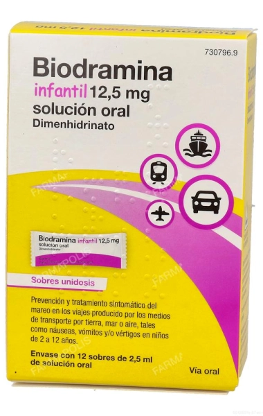 Biodramina infantil 12.5mg