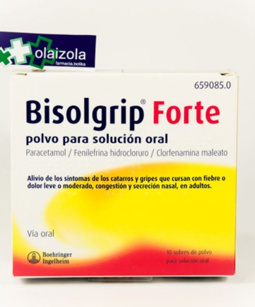 Bisolgrip forte - Alivia los síntomas de la gripe. Ayuda a disminuir los síntomas de resfriado, fiebre, catarro, rinitis, sinusitis, mocos y malestar general.