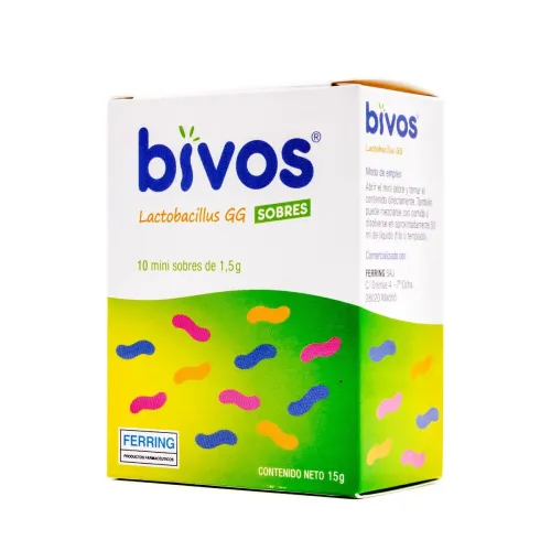  - Probiótico para tratar la diarrea aguda, los gases y el estreñimiento. Probiótico con Lactobacillus rhamnosus GG, cuyo objetivo es el restablecimiento de la flora intestinal, ayudando a tratar la diarrea aguda, los gases y el estreñimiento, especialmente en lactantes y niños. Ayuda a mantener el equilibrio de la flora intestinal que puede verse alterado por tratamientos con antibióticos, por virus o por intoxicaciones alimentarias.