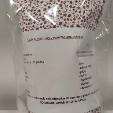  - Saco de calor para contracuras, lumbagos, dolores musuculares... El calor proporciona alivio del dolor muscular/articular asociado a: cansancio, lumbagos, contracturas, tensión muscular, sobreesfuerzo, esguinces, artritis, artrosis... Se puede usar con frio tambien para dolores de cabeza, golpes...Gracias a su diseño y manejabilidad se puede usar para relajar cualquier parte del cuerpo.