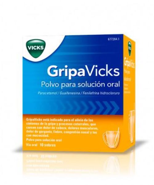 Gripavicks - Alivia los síntomas de la gripe. Ayuda a disminuir los síntomas de resfriado, fiebre, catarro, rinitis, sinusitis, mocos y malestar general.