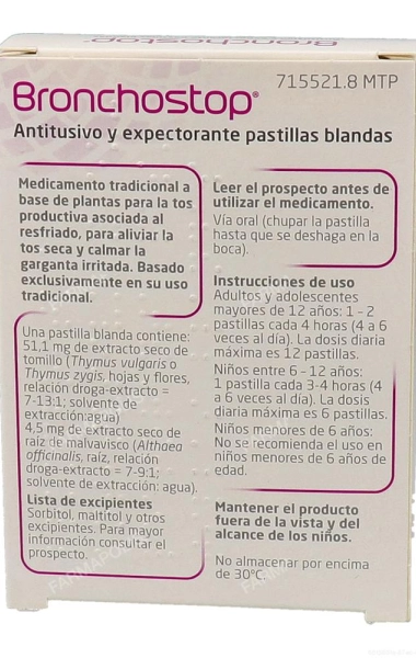 Bronchostop antitusivo y expectorante