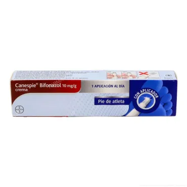 - Es una crema para tratar los hongos de los pies o pie de atleta. Calma el picor, escozor y enrojecimiento de la zona de los dedos en las que se encuentran los hongos. 