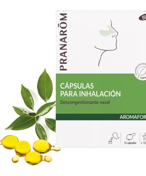 Cápsulas inhalación - Indicadas para descongestionar la nariz en casos de rinitis y rinofaringitis, con aceites esenciales 100% ecológicos.