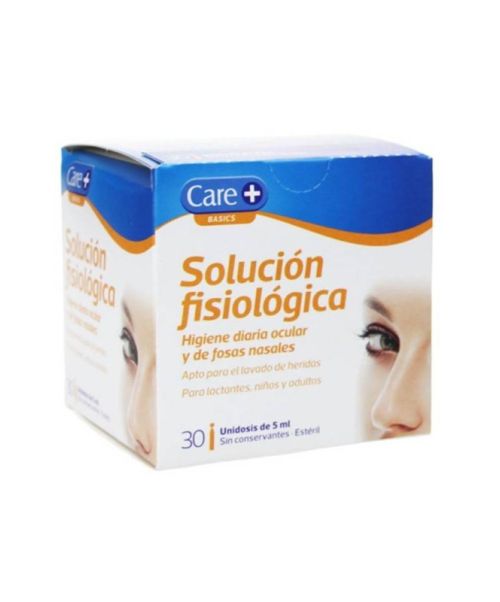 Care+ Solución Fisiológica  - Suero fisiológico para limpieza de ojos, nariz, heridas...<br>