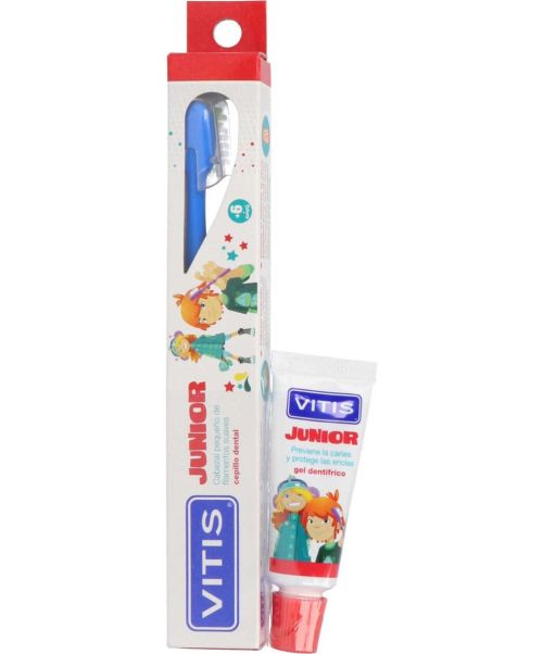 Cepillo Vitis junior - Este es un cepillo de uso diario especialmente indicado para la higiene bucal diaria en niños de a partir de 3 años.