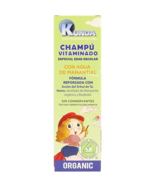 Champu Escolar Kunda - Es un champú elaborado con extractos para el control y eliminación de piojos y liendres.