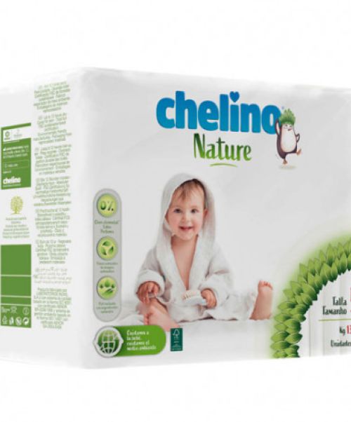 Chelino Nature Talla 5 - Son una solución higiénica especialmente concebida para proteger de la humedad y mantener secos a los bebés entre 13-18kg durante 12 horas