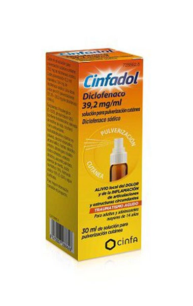 Cinfadol diclofenaco Spray 39,2 mg/ml
