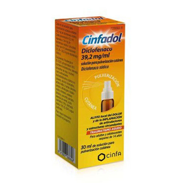 Cinfadol diclofenaco Spray 39,2 mg/ml Cinfadol diclofenaco Spray 39,2 mg/ml