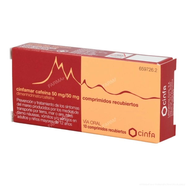Cinfamar cafeina 50/50 mg Cinfamar cafeina 50/50 mg