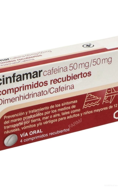 Cinfamar cafeina 50/50 mg