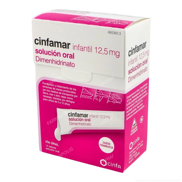 Cinfamar infantil 12.5mg Cinfamar infantil 12.5mg