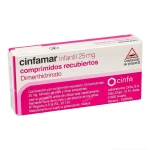 Cinfamar infantil 25mg 