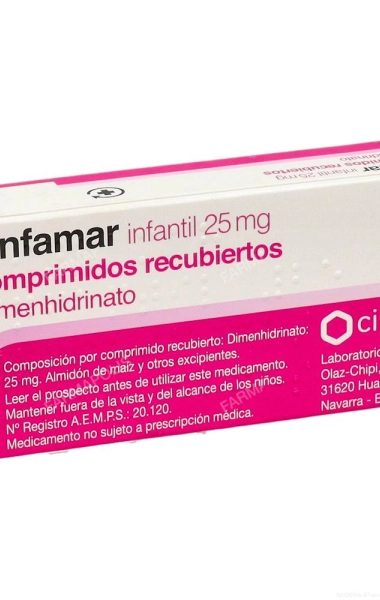 Cinfamar infantil 25mg 