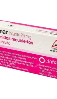 Cinfamar infantil 25mg 