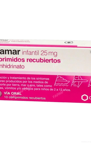 Cinfamar infantil 25mg 