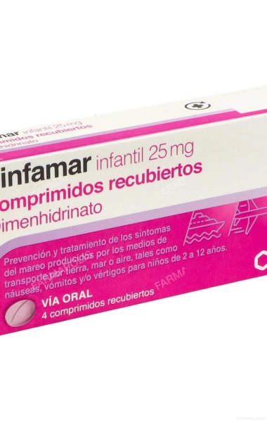 Cinfamar infantil 25mg