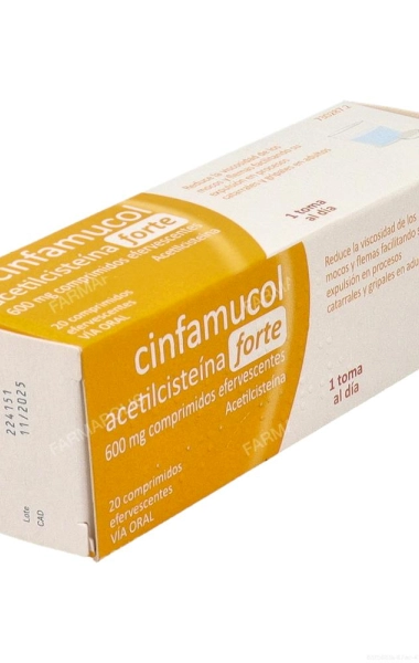 Cinfamucol acetilcisteina forte 600 mg 